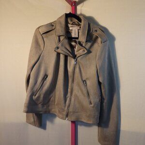 Philosophy Faux Leather (Suede) Jacket - NWTs Pewter Size XL